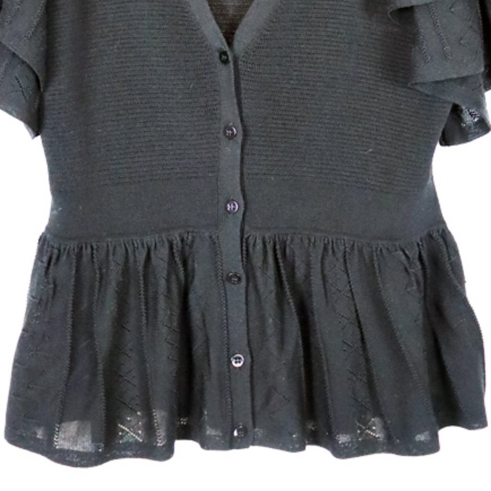 ba&sh - Ruffled Cropped Cardigan - Picture 2 of 4
